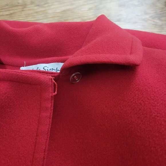❤️Vintage Adele Simpson ILGWU Red Coat - Picture 14 of 16